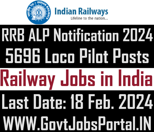 RRB ALP Recruitment 2024 Apply for 5696 Assistant Loco Pilot Railway